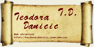 Teodora Daničić vizit kartica